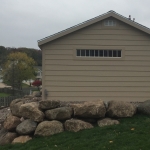 Madison WI quaker with transom windows in each gable end